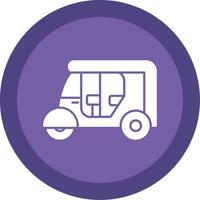 Rickshaw Glyph Multi Circle Icon vector