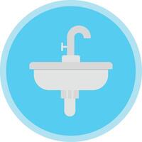 lavabo plano multi circulo icono vector