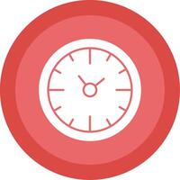 Clock Time Glyph Multi Circle Icon vector