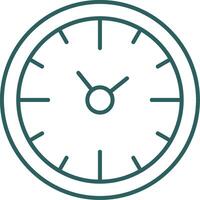 Clock Time Line Gradient Round Corner Icon vector