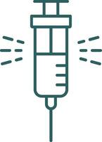 Syringe Line Gradient Round Corner Icon vector