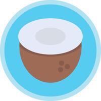 Coco plano multi circulo icono vector