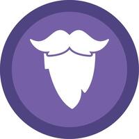 Moustache Glyph Multi Circle Icon vector