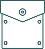 Pocket Square Line Gradient Round Corner Icon vector