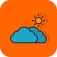 Day Filled Orange background Icon vector
