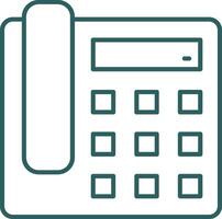 Telephone Line Gradient Round Corner Icon vector