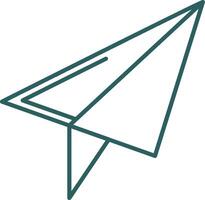 Paper Plane Line Gradient Round Corner Icon vector