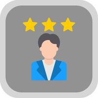 Rating Flat Round Corner Icon vector