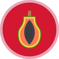 Papaya Flat Multi Circle Icon vector