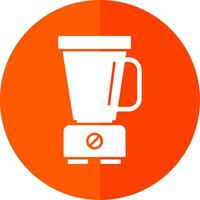 Mixer Blender Glyph Red Circle Icon vector