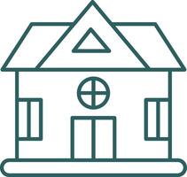 House Line Gradient Round Corner Icon vector