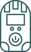 Dosimeter Line Gradient Round Corner Icon vector