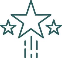 Star Line Gradient Round Corner Icon vector