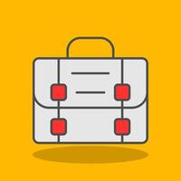 Briefcase Filled Shadow Icon vector