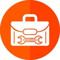 Tool Box Glyph Red Circle Icon vector