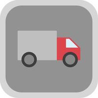 Cargo Van Flat Round Corner Icon vector