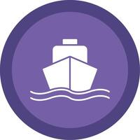 Ship Glyph Multi Circle Icon vector