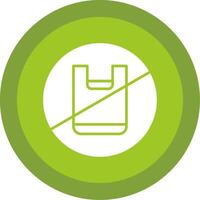 No Plastic Bag Glyph Multi Circle Icon vector