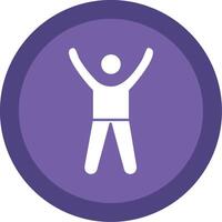 Cheer Up Glyph Multi Circle Icon vector