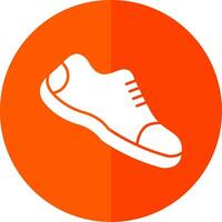 Running Shoes Glyph Red Circle Icon vector