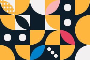 collage contemporáneo resumen póster con geométrico formas de colores modelo para decorando pinturas en el interior, textil decorativo almohadas vector