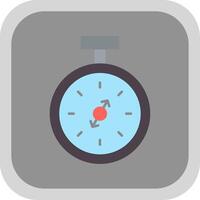 Pocket Watch Flat Round Corner Icon vector