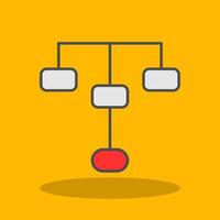 Hierarchical Structure Filled Shadow Icon vector