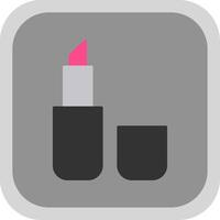 Lipstick Flat Round Corner Icon vector