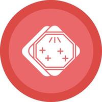 Handkerchief Glyph Multi Circle Icon vector