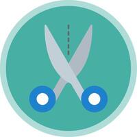 Scissors Flat Multi Circle Icon vector