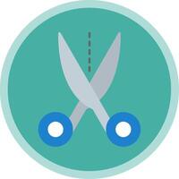 Scissors Flat Multi Circle Icon vector