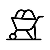 Wheel Barrow Icon Symbol Design Illustration vector