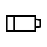 batería descargado icono símbolo diseño ilustración vector