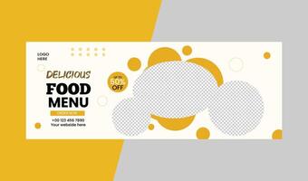 creative food web banner vector