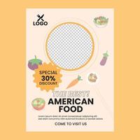 Creative food flyer vector