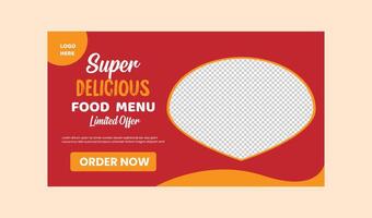 creative food web banner vector