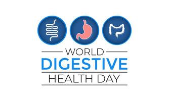 World Digestive Health Day . Banner poster, flyer and background design. vector