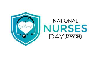 National Nurses week is observed in May 6 to 12 of each year. Thank Nurses . Banner poster, flyer and background design. illustration. vector