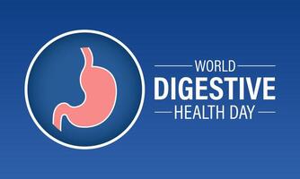 World Digestive Health Day . Banner poster, flyer and background design. vector