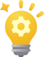 Light bulb Process development Gear Setting icon png
