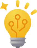 Light bulb Technology innovation icon clipart illustration png