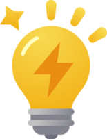 luz lâmpada energia ícone clipart ilustração png