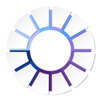 azul tono circulo infografía con 12 pasos, proceso o opciones presentación diapositiva modelo. infografía diseño diseño. png