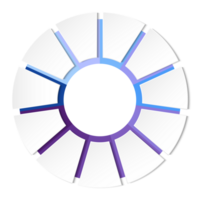 azul tono circulo infografía con 11 pasos, proceso o opciones presentación diapositiva modelo. infografía diseño diseño. png