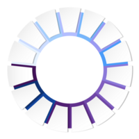 azul tono circulo infografía con 15 pasos, proceso o opciones presentación diapositiva modelo. infografía diseño diseño. png