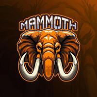 mamut mascota logo diseño para insignia, emblema, deporte y camiseta impresión vector
