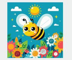 celebrando mundo abeja día ilustración vector