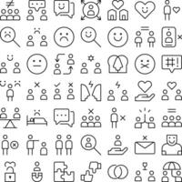 of Social Relationship Icon Set. Perfect for user interface, new application vector