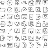 of Social Media Interaction Icon Set. Perfect for user interface, new application vector