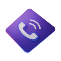 Phone symbol 3d icon png